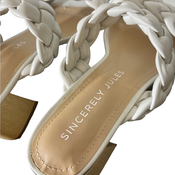 braided block heel sandals